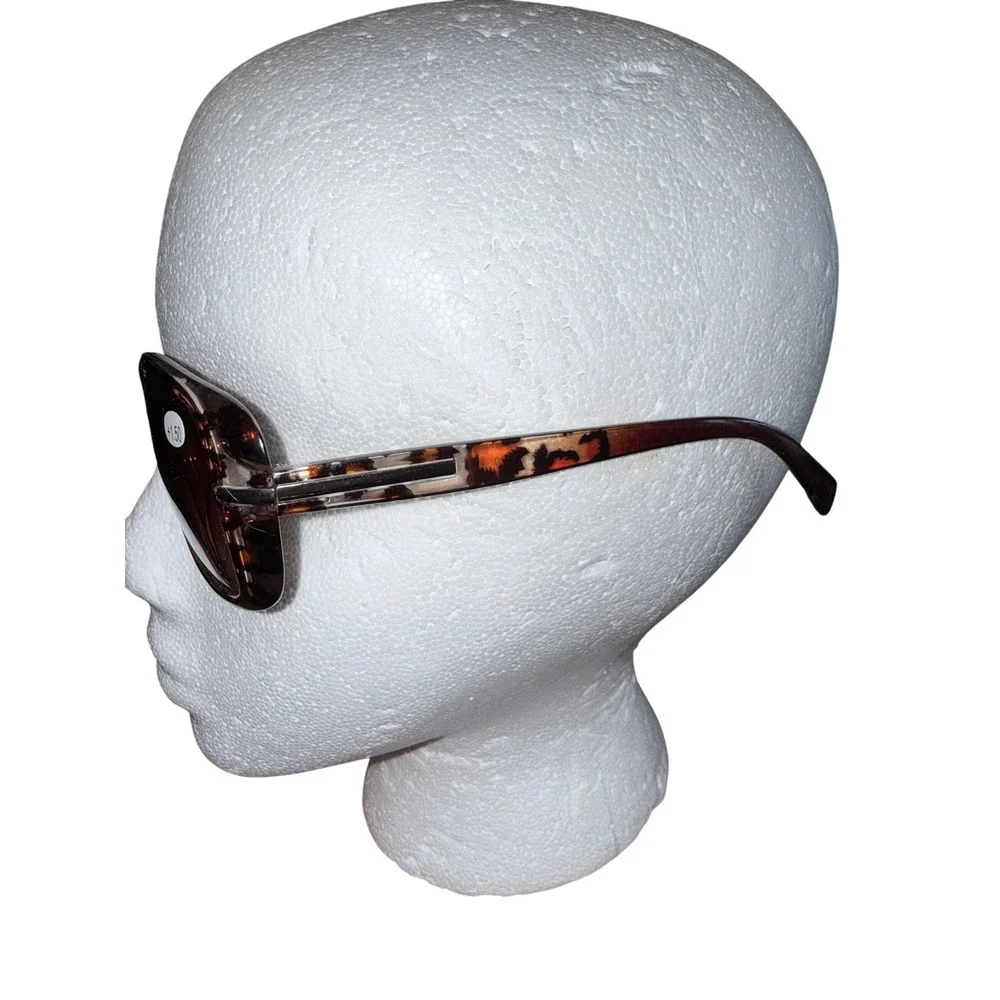 Women Brown Tortoise Bifocal Reading Sunglasses +1.50 Butterfly